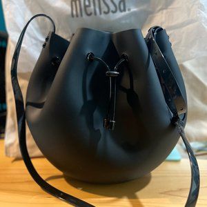 Melissa Black Bucket Bag with Adjustable Strap - Never Used